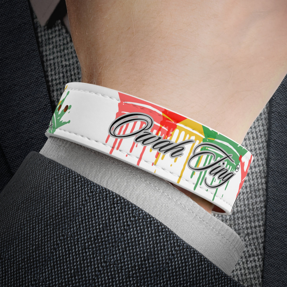 Faux Leather Wristband