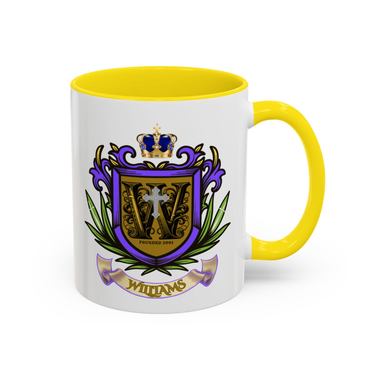 Williams’ Family Crest Coffee Mug — Custom Williams Coat of Arms Accent Mug (11/15oz)