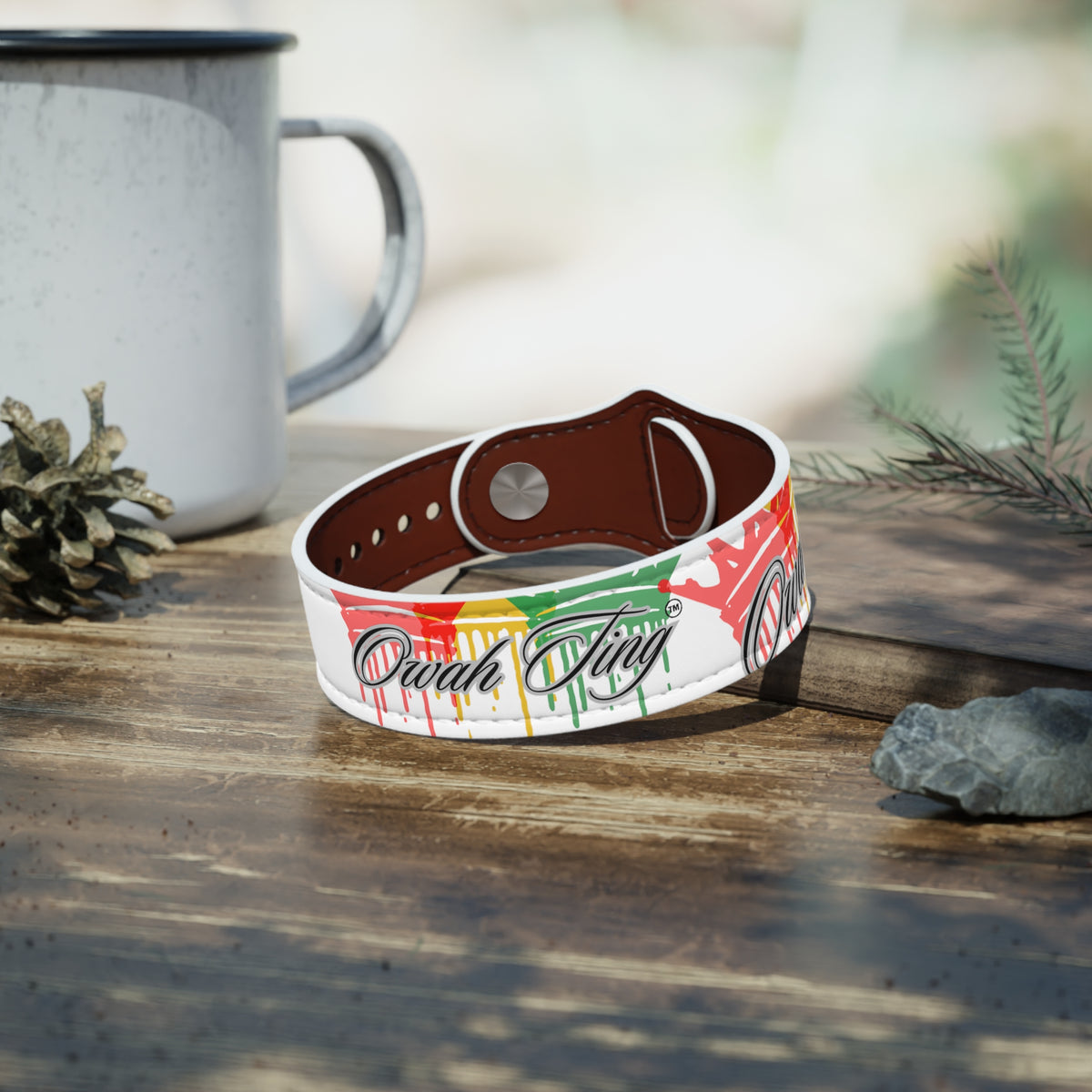 Faux Leather Wristband