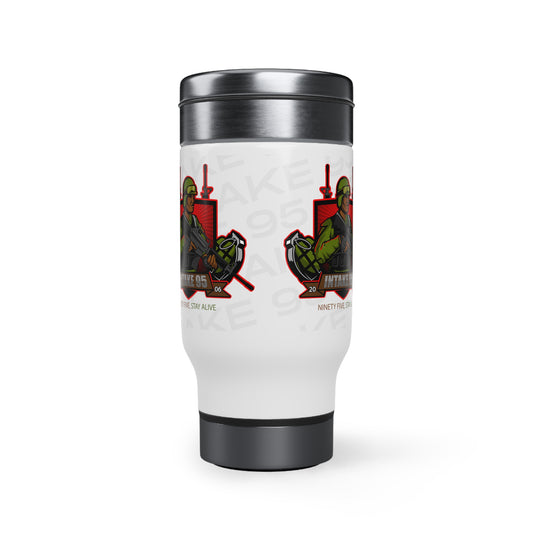 Stainless Steel Travel Mug with Handle, 14oz