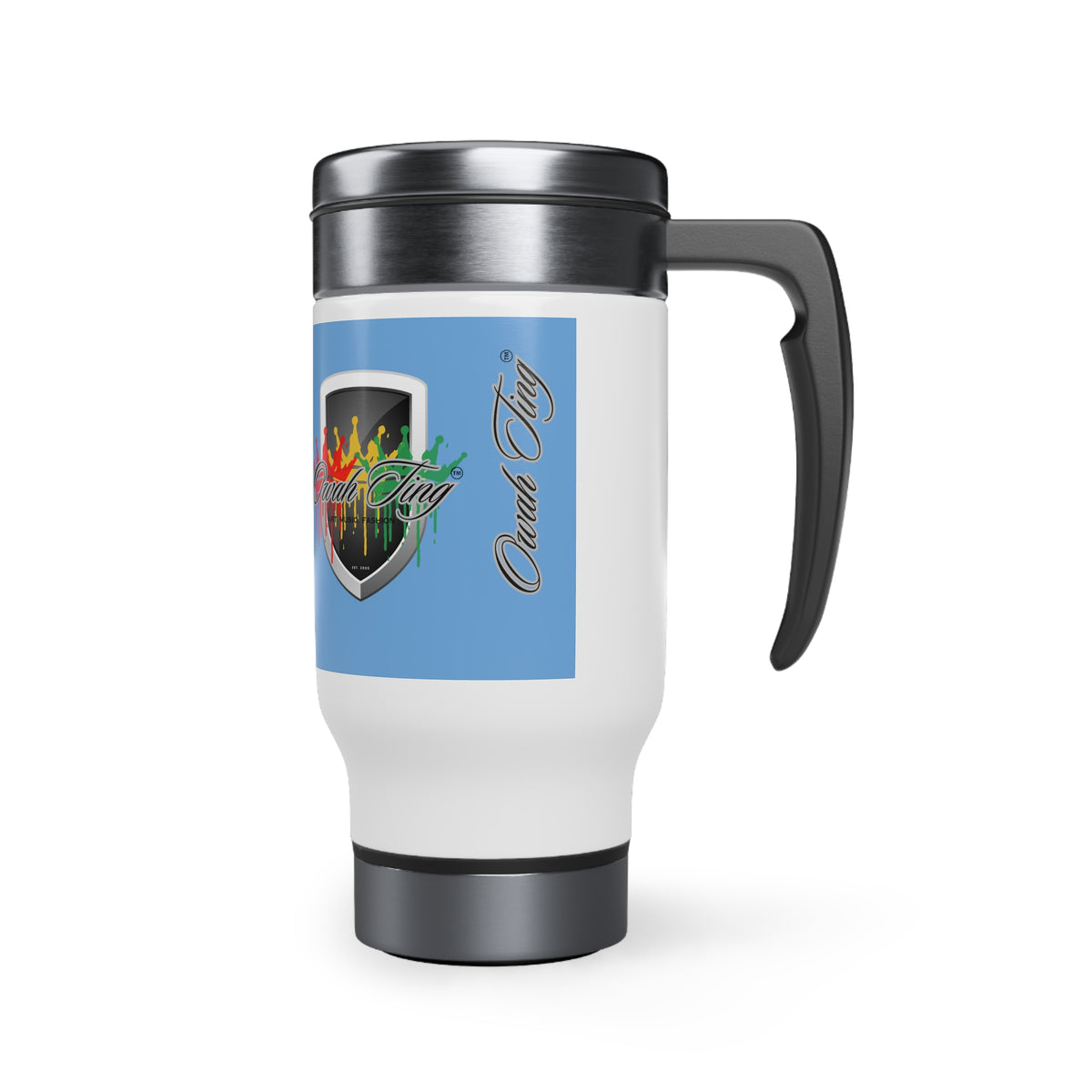 Owah Ting Stainless Steel Travel Mug with Handle, 14oz