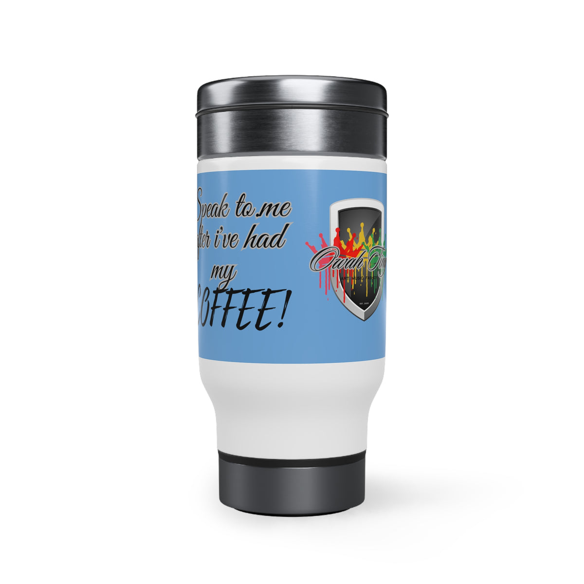 Owah Ting Stainless Steel Travel Mug with Handle, 14oz