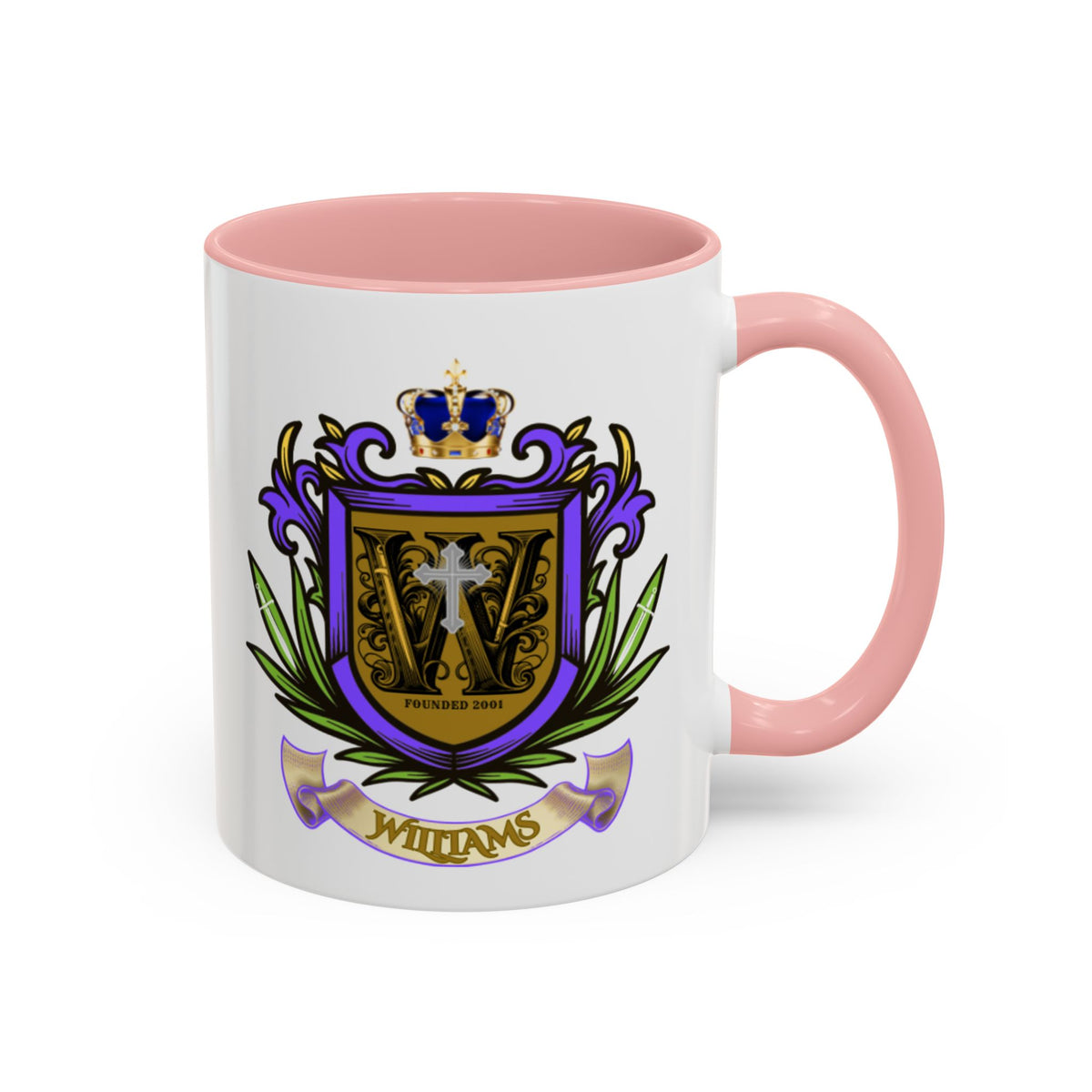 Williams’ Family Crest Coffee Mug — Custom Williams Coat of Arms Accent Mug (11/15oz)