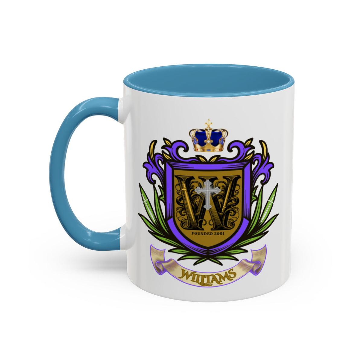 Williams’ Family Crest Coffee Mug — Custom Williams Coat of Arms Accent Mug (11/15oz)