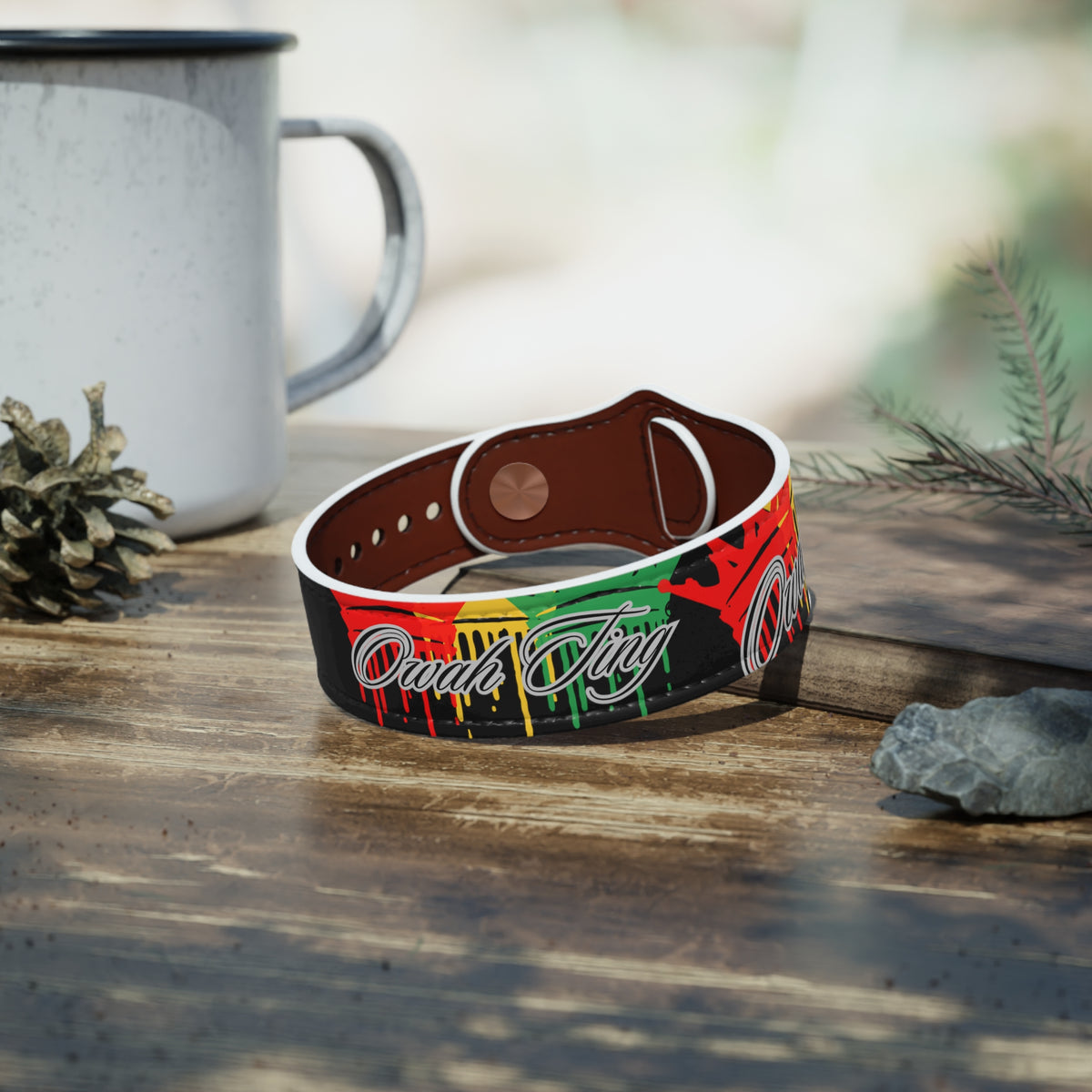 Copy of Faux Leather Wristband