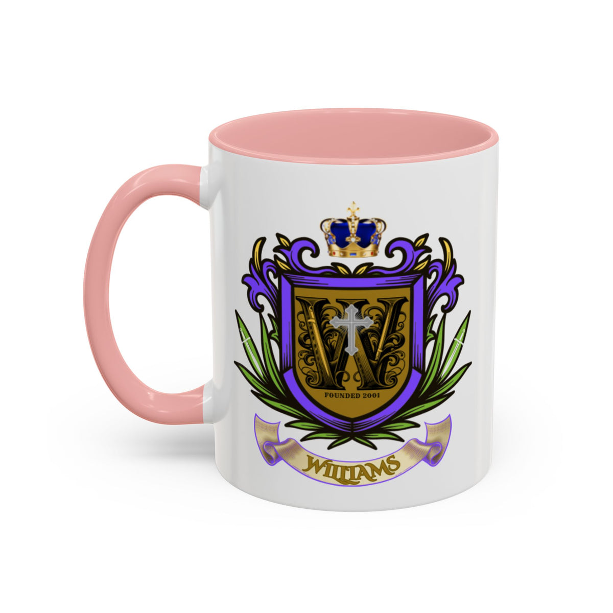 Williams’ Family Crest Coffee Mug — Custom Williams Coat of Arms Accent Mug (11/15oz)