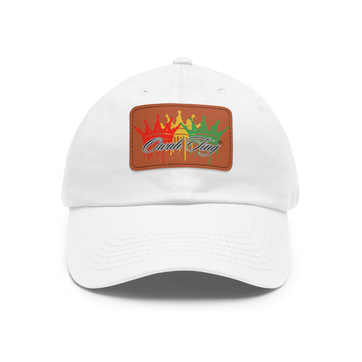 Dad Hat with Leather Patch (Rectangle)