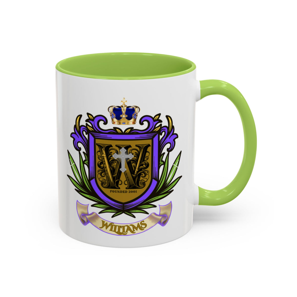 Williams’ Family Crest Coffee Mug — Custom Williams Coat of Arms Accent Mug (11/15oz)