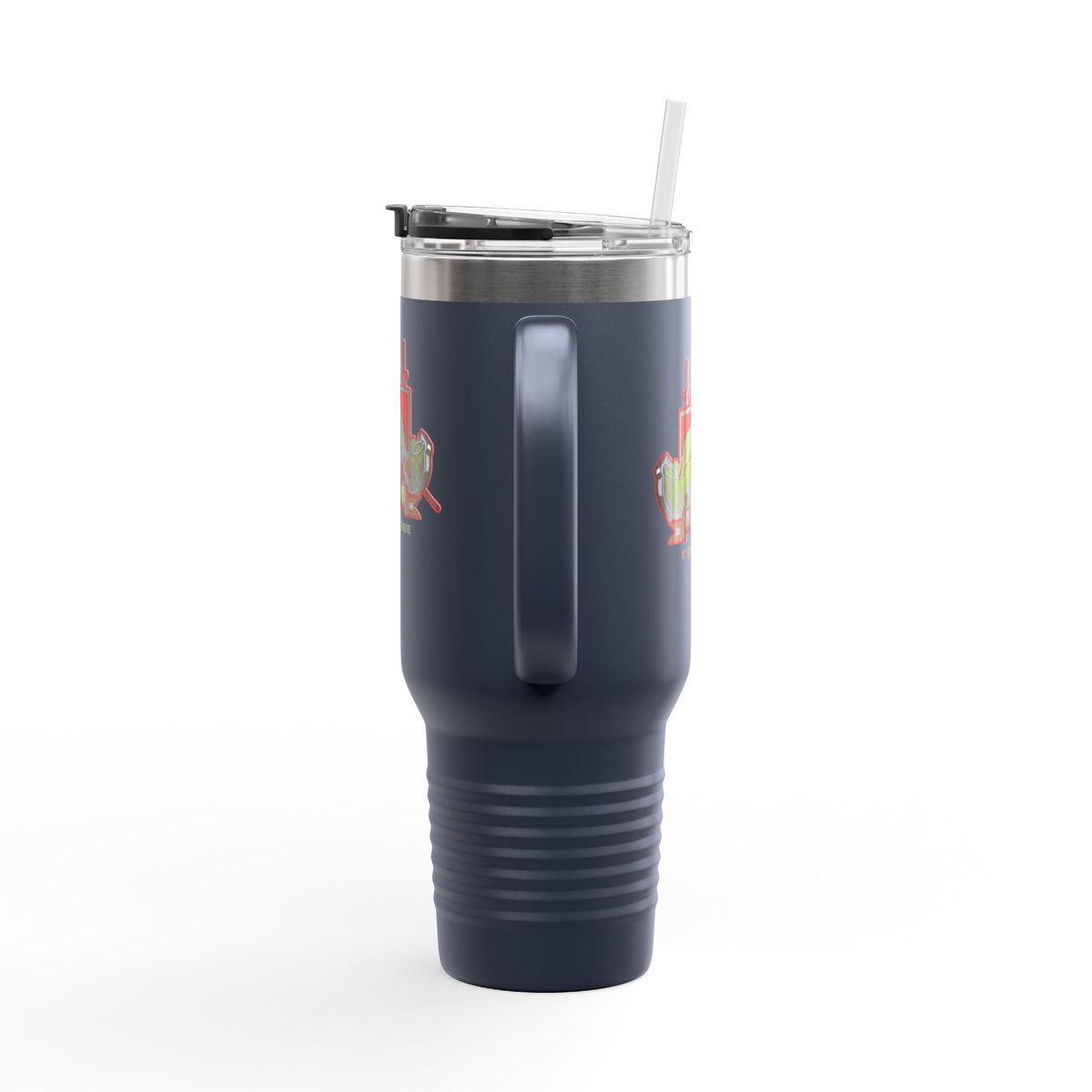 40oz Insulated Travel Mug — Patriotic Soldier Graphic, 'Forever Home' Military Tribute