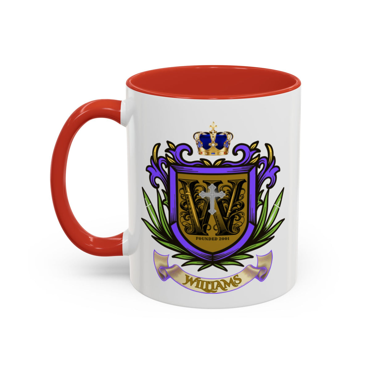 Williams’ Family Crest Coffee Mug — Custom Williams Coat of Arms Accent Mug (11/15oz)