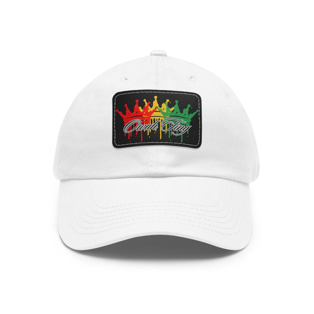 Dad Hat with Leather Patch (Rectangle)