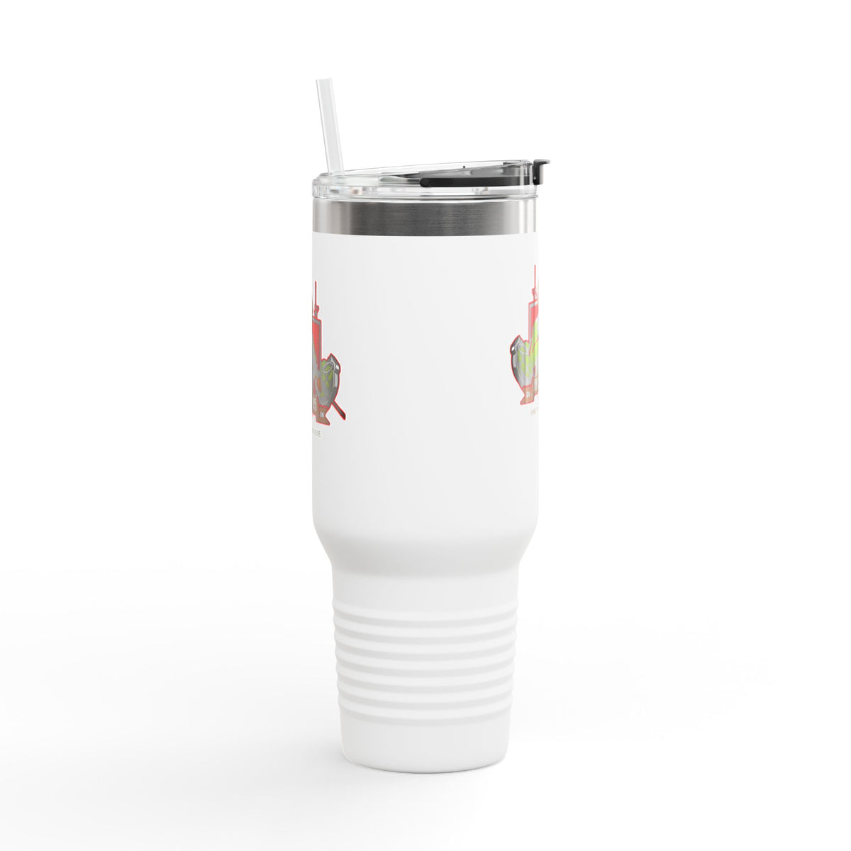 40oz Insulated Travel Mug — Patriotic Soldier Graphic, 'Forever Home' Military Tribute