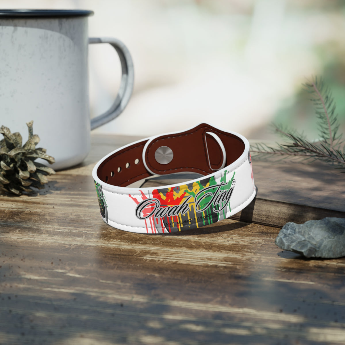 Faux Leather Wristband