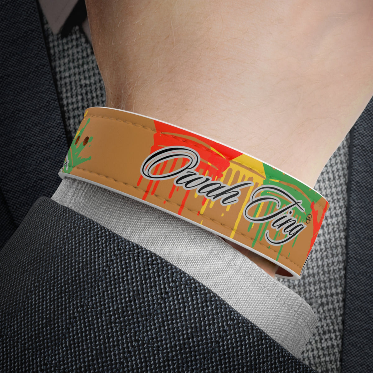 Copy of Copy of Faux Leather Wristband