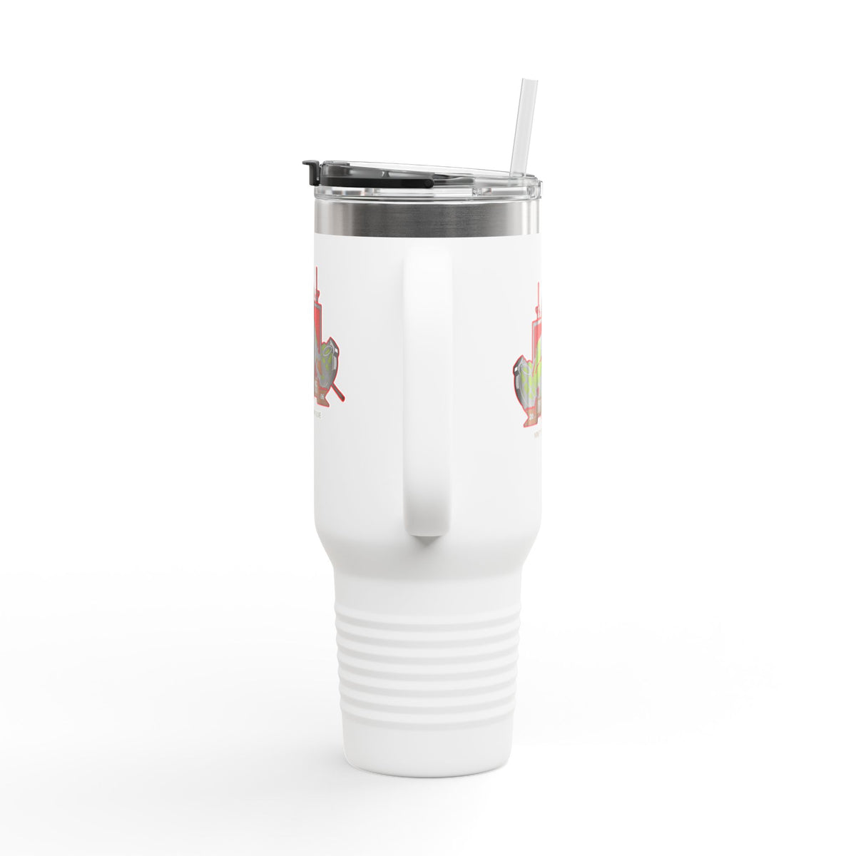 40oz Insulated Travel Mug — Patriotic Soldier Graphic, 'Forever Home' Military Tribute
