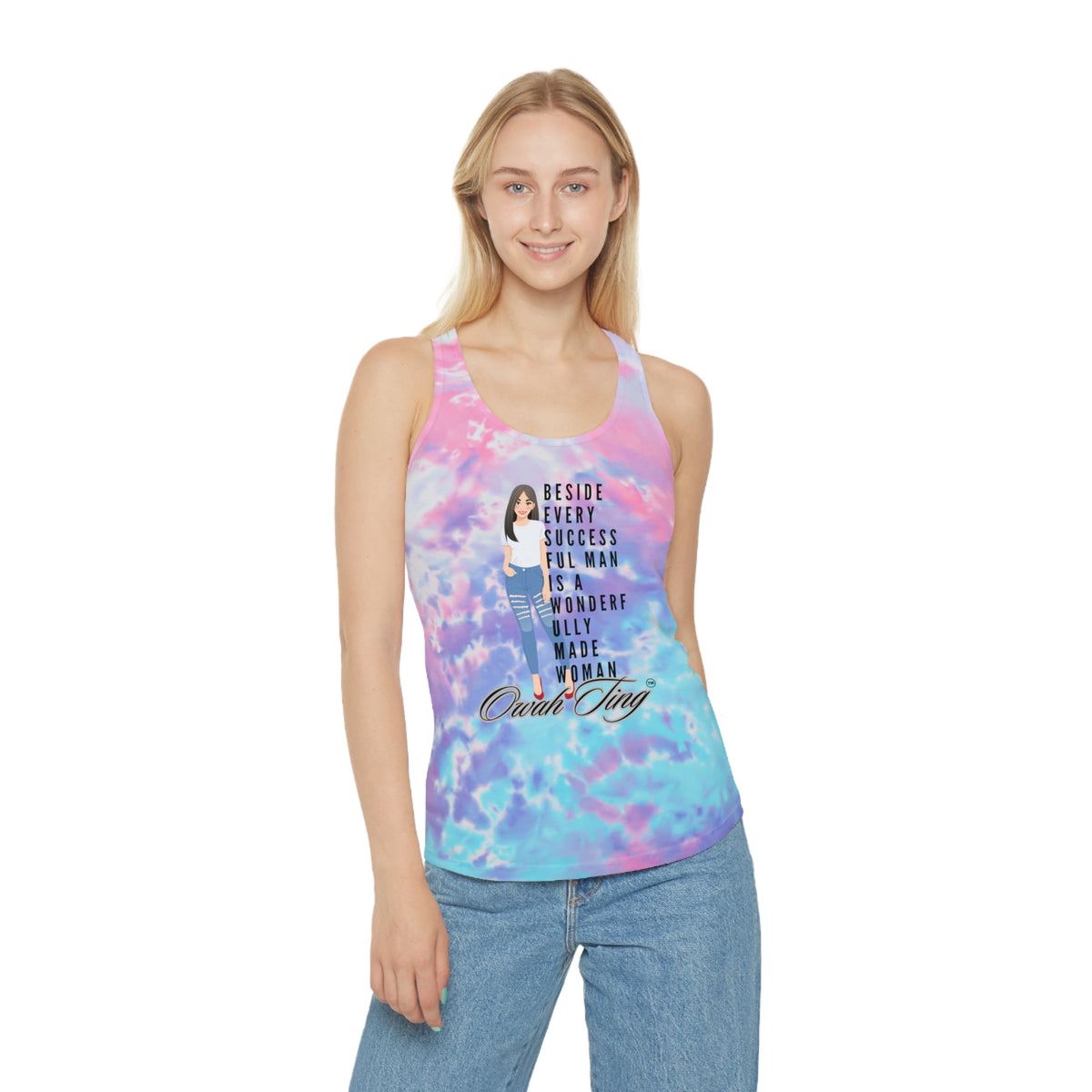 Owah Ting Tie Dye Racerback Tank Top