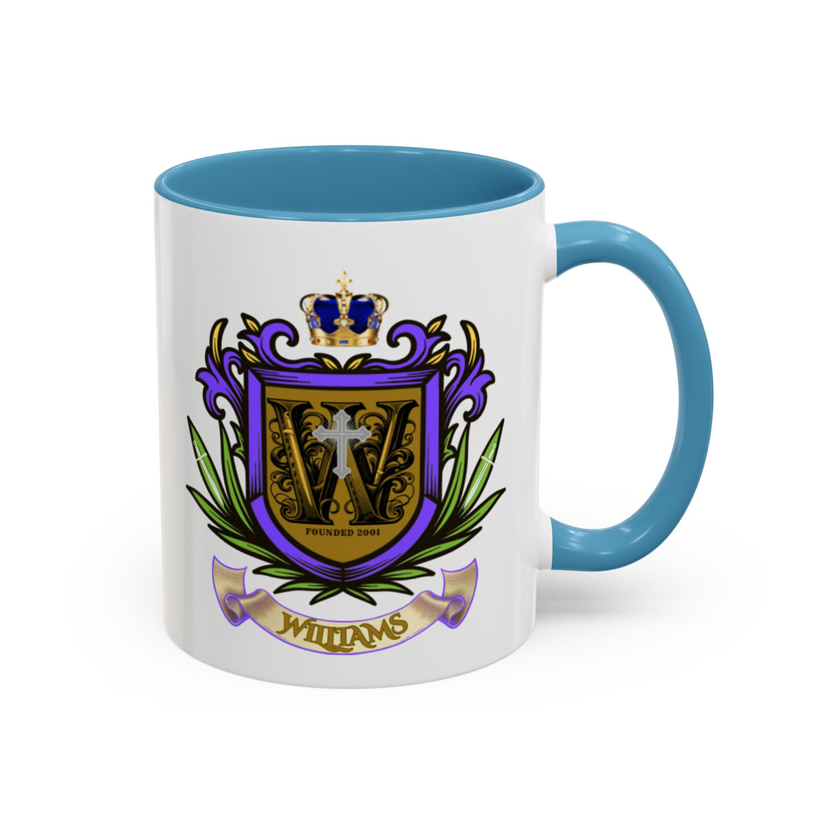 Williams’ Family Crest Coffee Mug — Custom Williams Coat of Arms Accent Mug (11/15oz)
