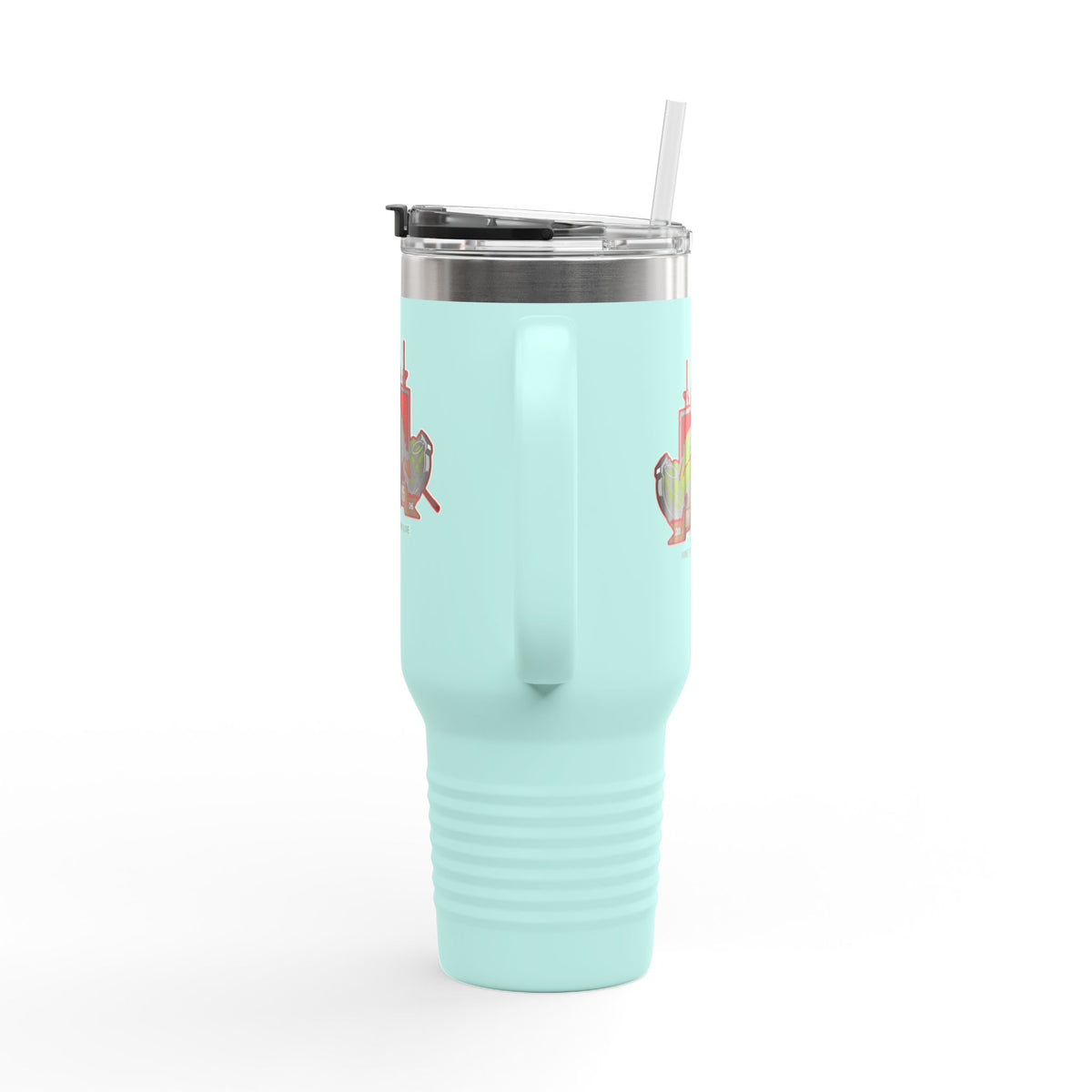 40oz Insulated Travel Mug — Patriotic Soldier Graphic, 'Forever Home' Military Tribute