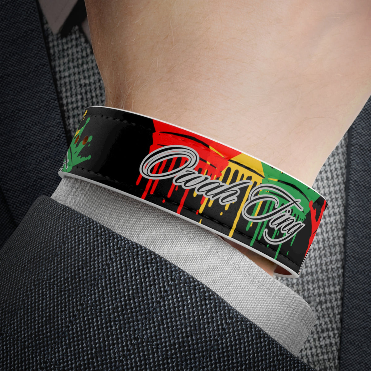Copy of Faux Leather Wristband
