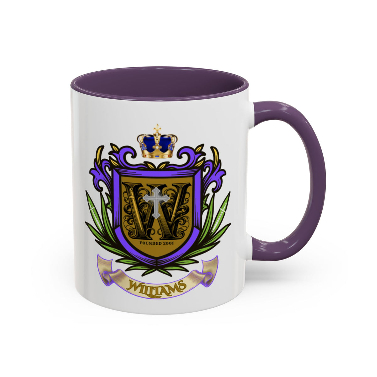 Williams’ Family Crest Coffee Mug — Custom Williams Coat of Arms Accent Mug (11/15oz)