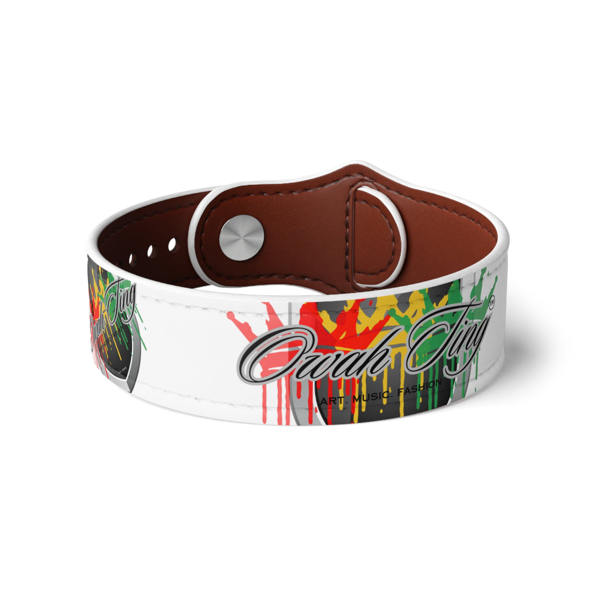 Faux Leather Wristband