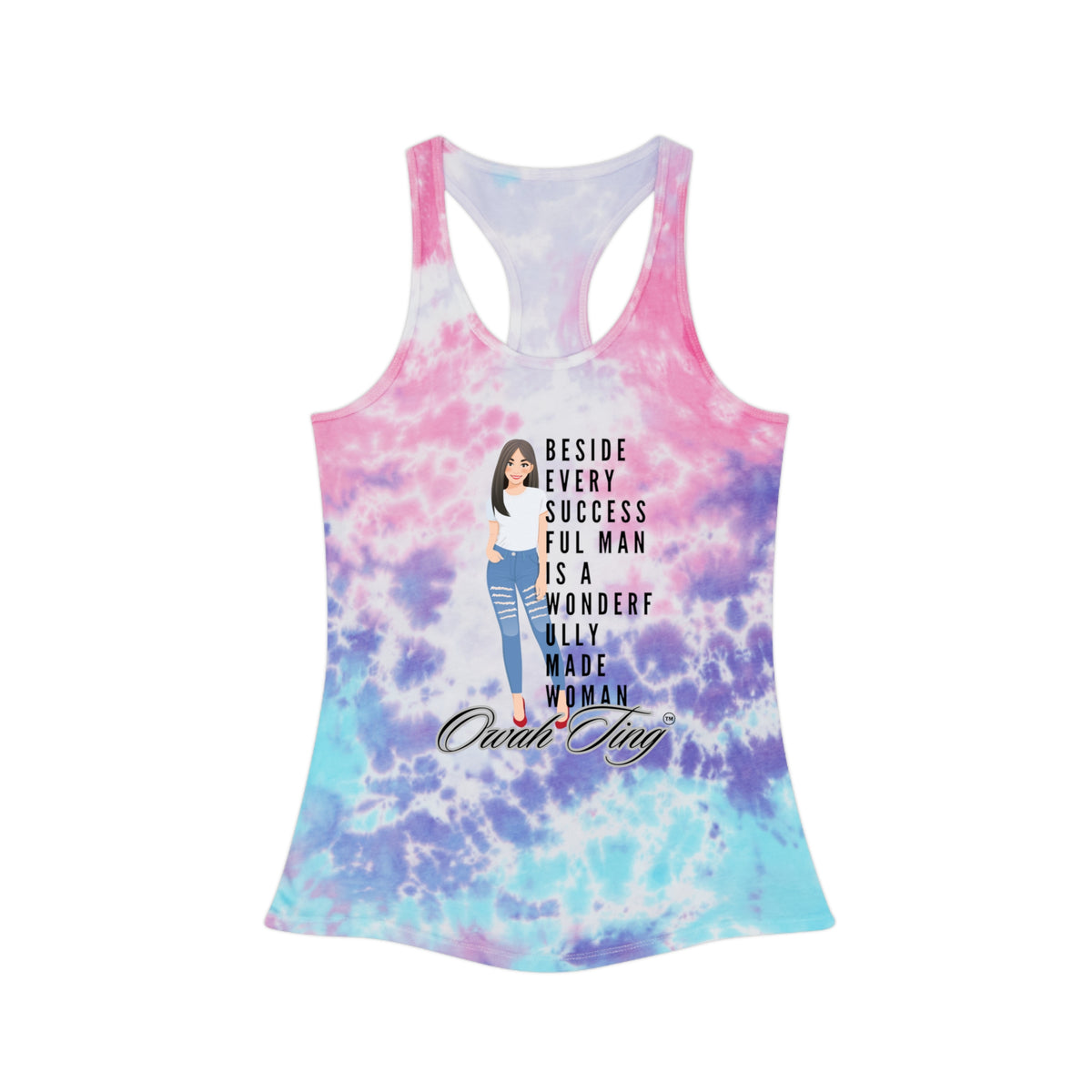 Owah Ting Tie Dye Racerback Tank Top