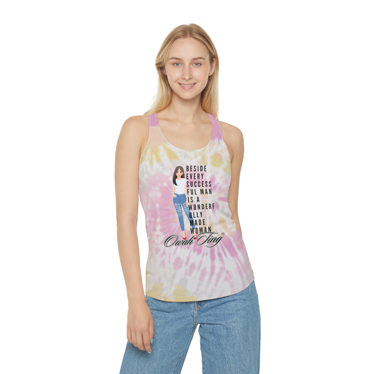 Owah Ting Tie Dye Racerback Tank Top