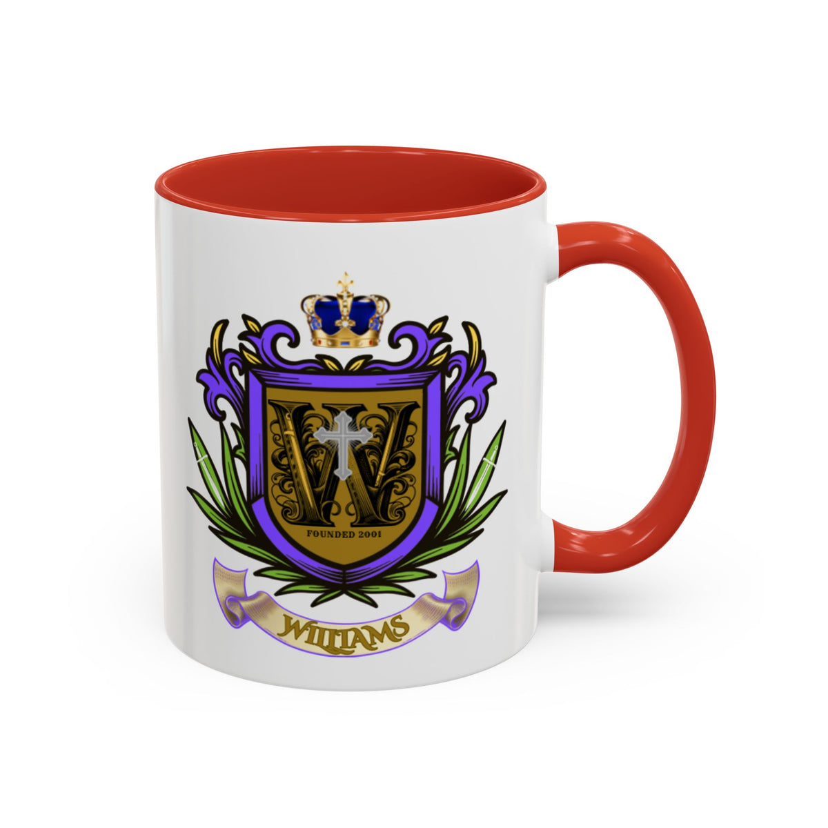 Williams’ Family Crest Coffee Mug — Custom Williams Coat of Arms Accent Mug (11/15oz)