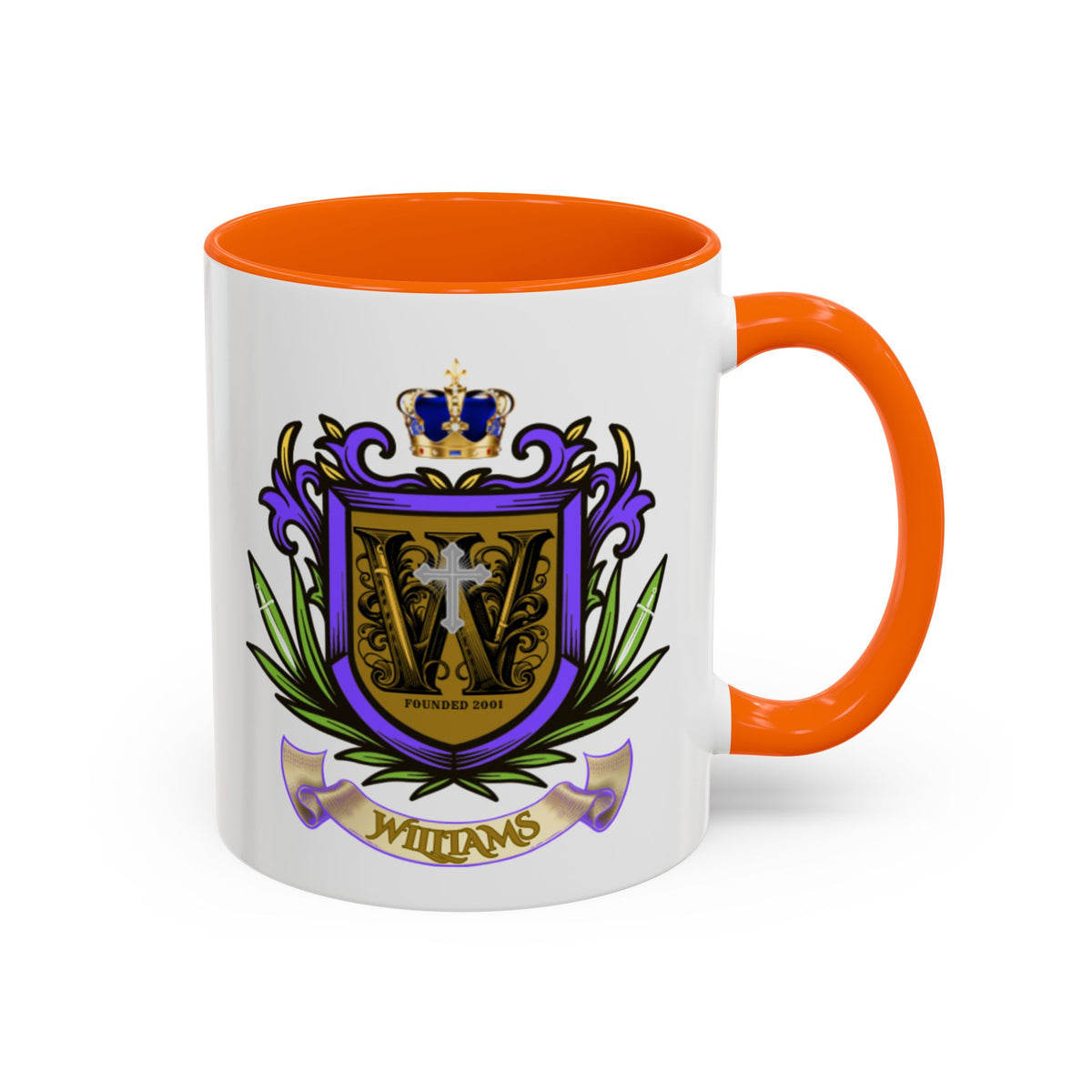 Williams’ Family Crest Coffee Mug — Custom Williams Coat of Arms Accent Mug (11/15oz)