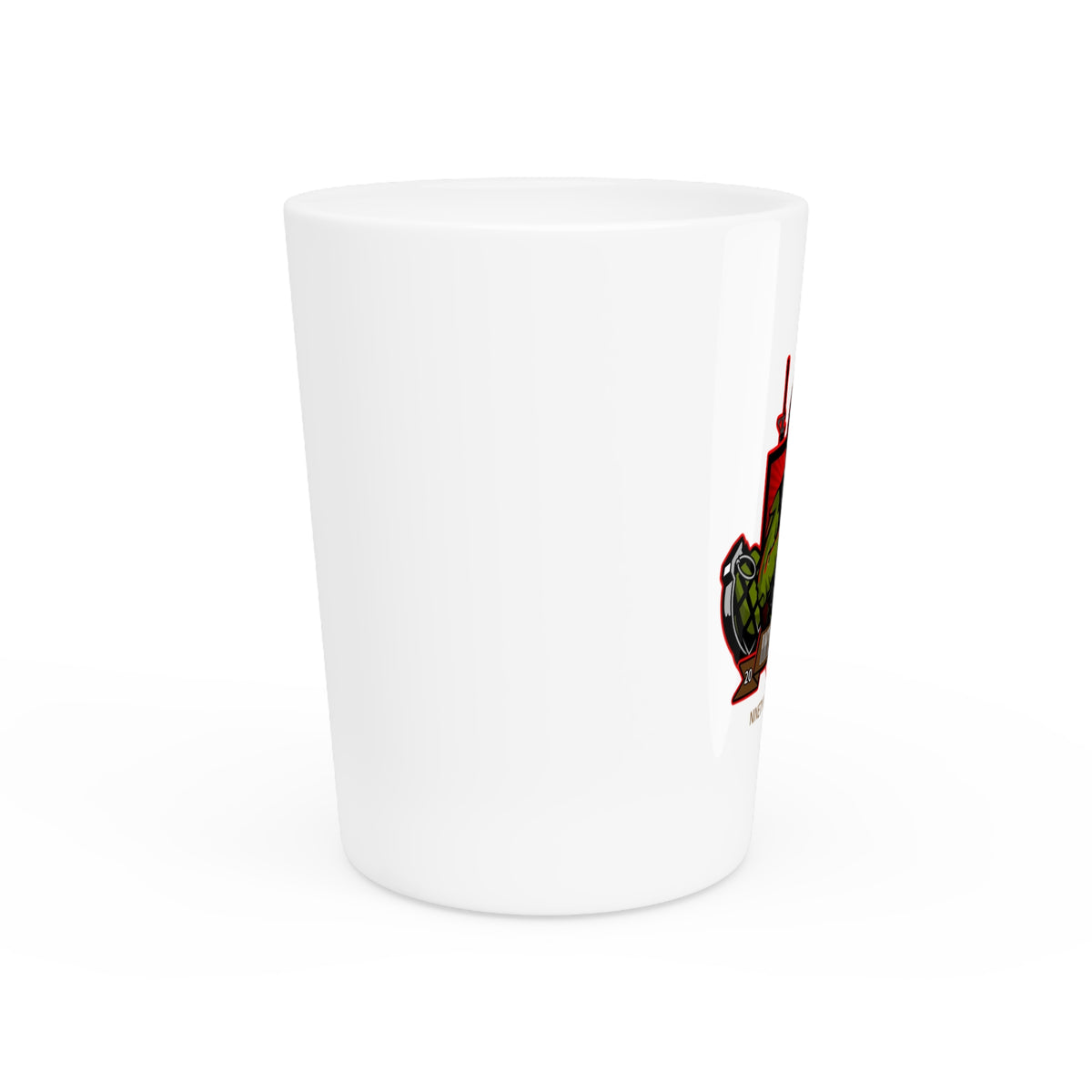 Shot Glass — “Intake 95, Stay Alive” Tactical Shooter Gift