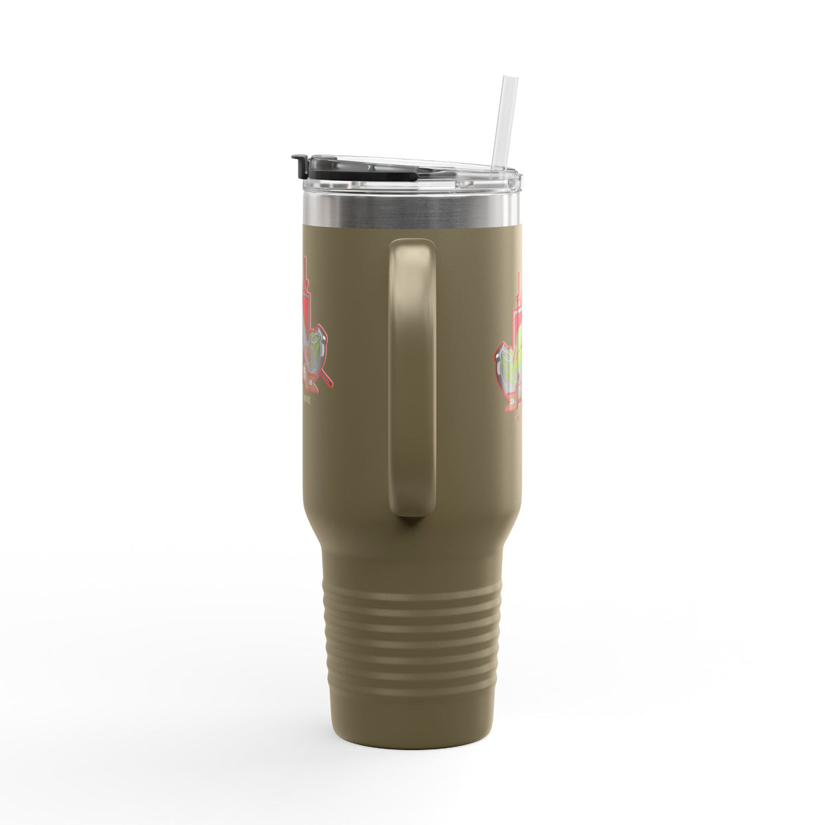 40oz Insulated Travel Mug — Patriotic Soldier Graphic, 'Forever Home' Military Tribute