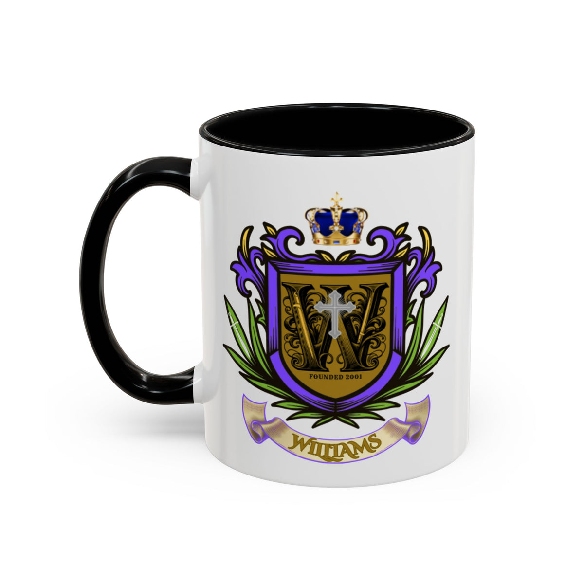 Williams’ Family Crest Coffee Mug — Custom Williams Coat of Arms Accent Mug (11/15oz)