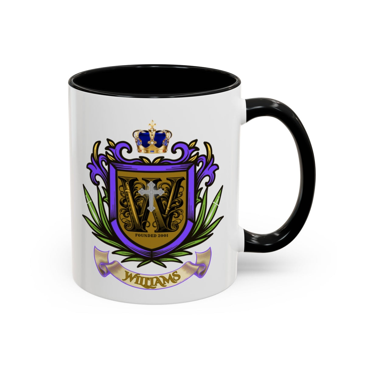 Williams’ Family Crest Coffee Mug — Custom Williams Coat of Arms Accent Mug (11/15oz)