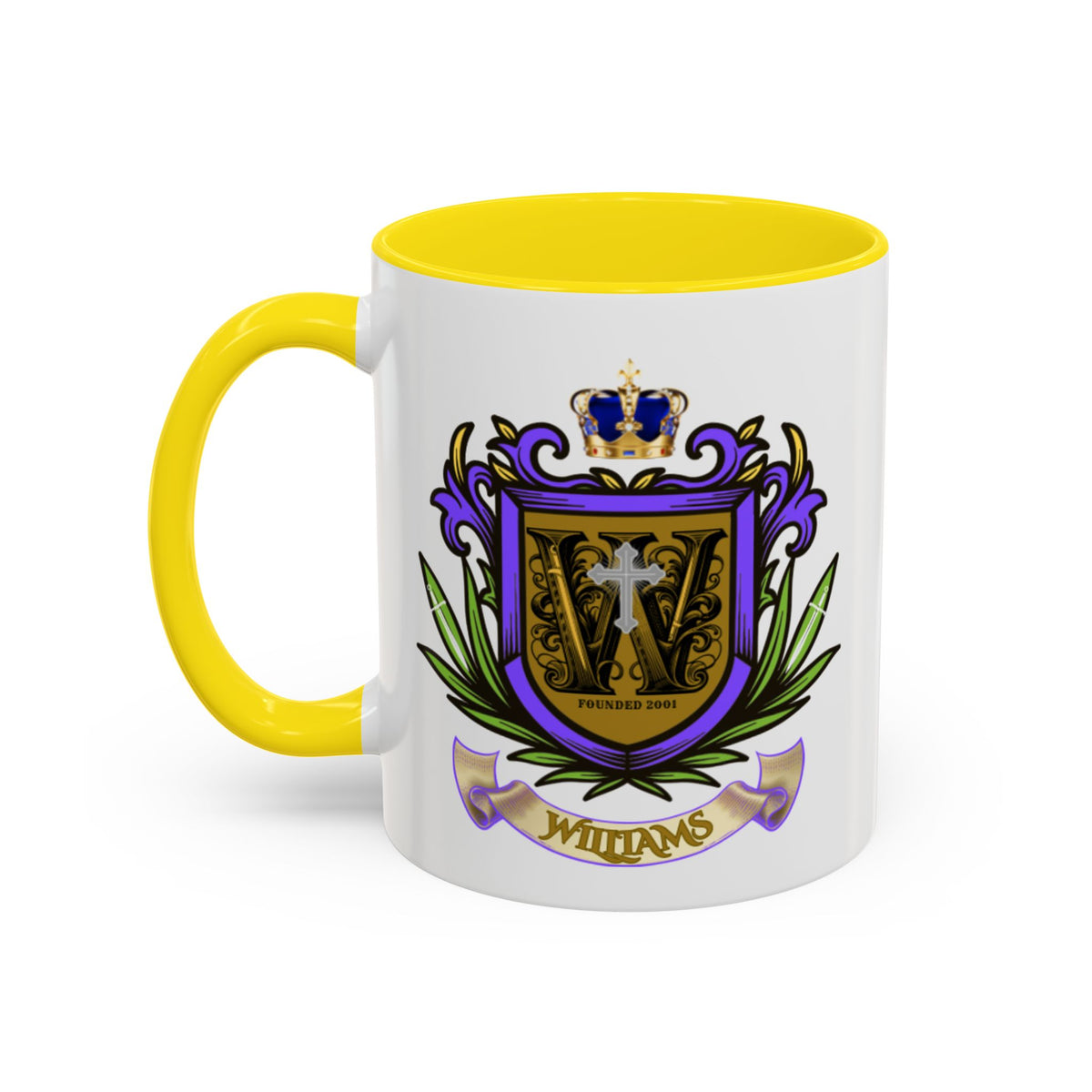 Williams’ Family Crest Coffee Mug — Custom Williams Coat of Arms Accent Mug (11/15oz)