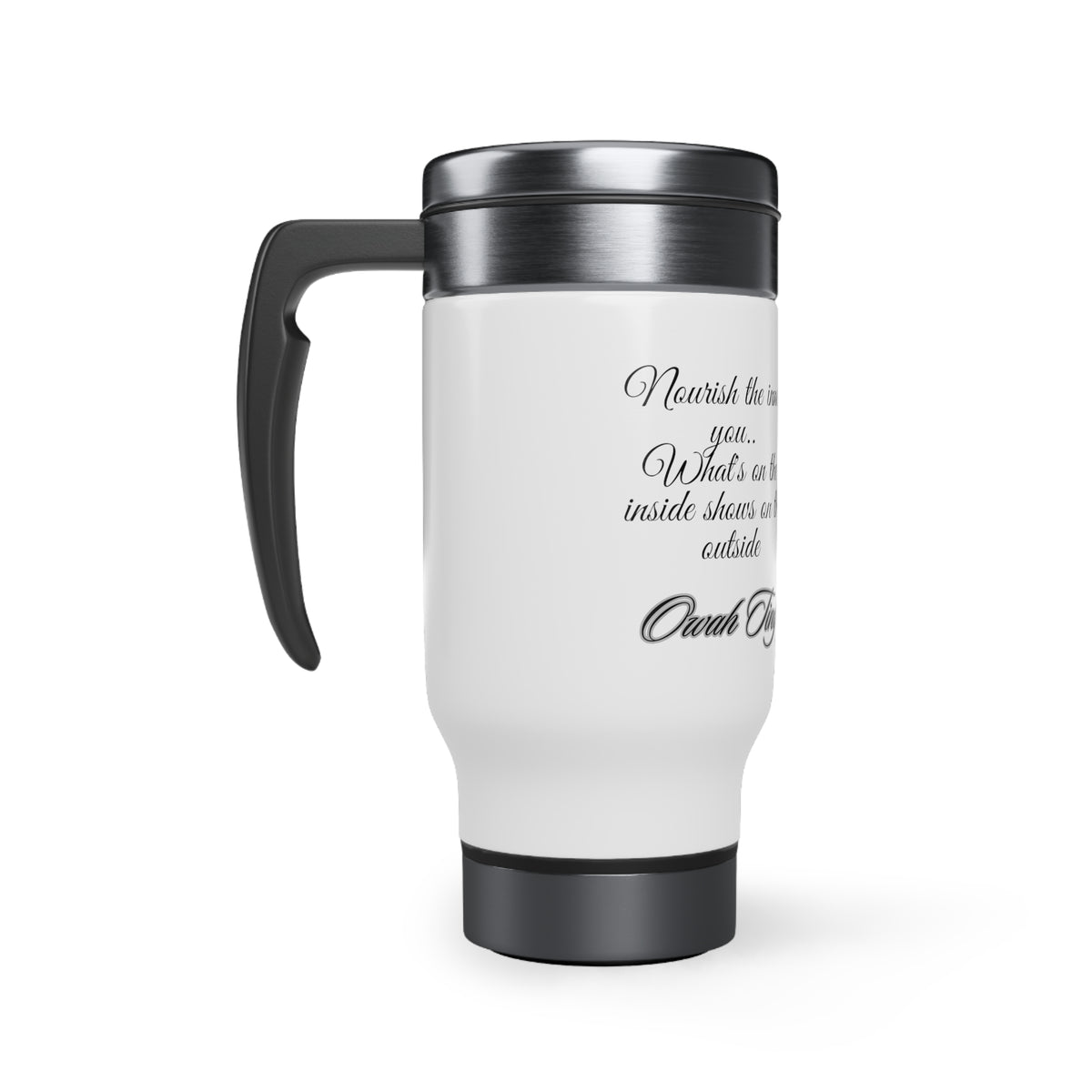 Owah Ting Stainless Steel Travel Mug with Handle, 14oz