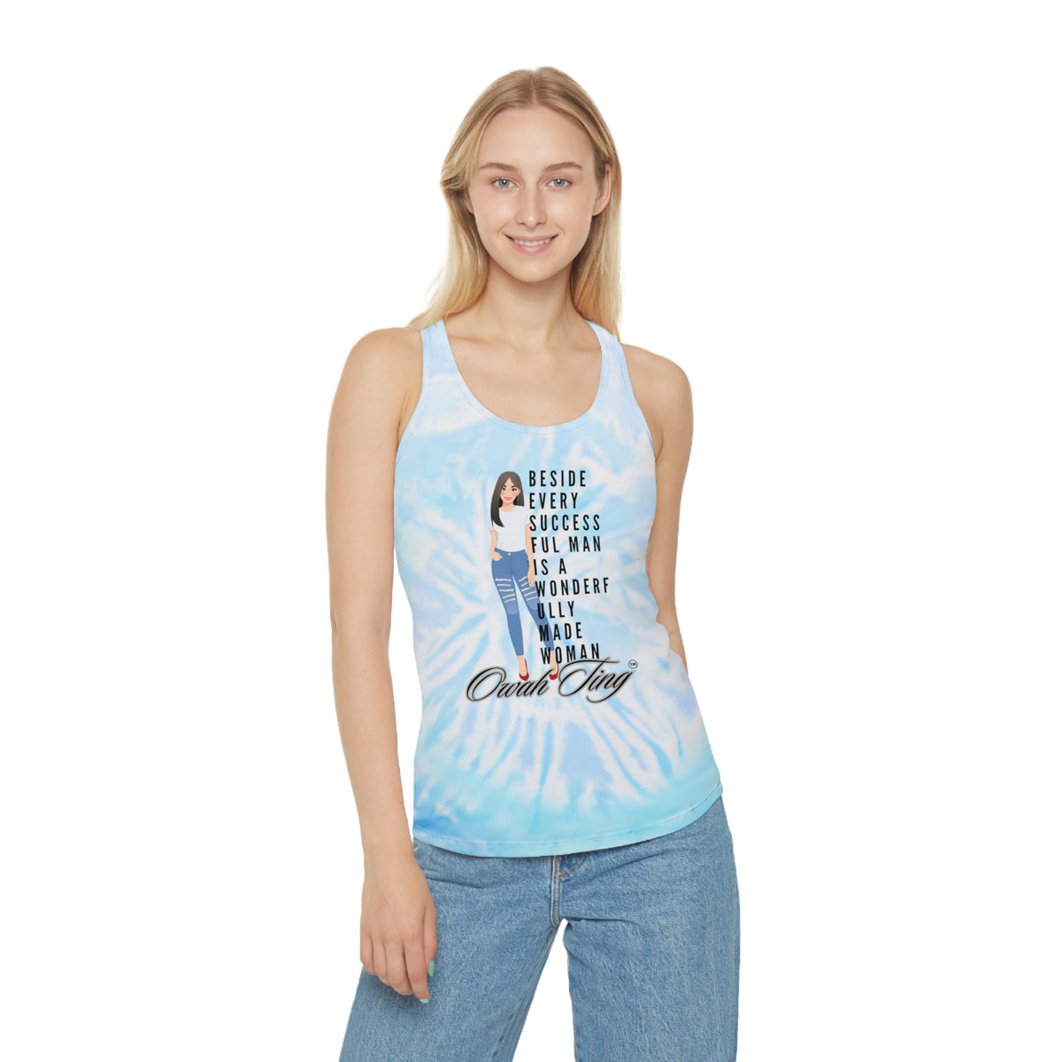 Owah Ting Tie Dye Racerback Tank Top