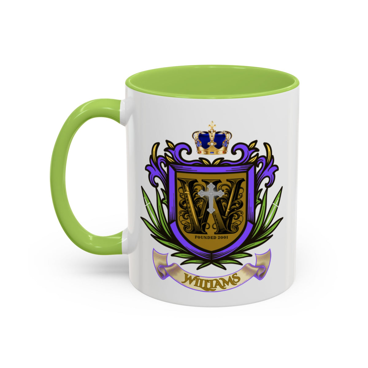 Williams’ Family Crest Coffee Mug — Custom Williams Coat of Arms Accent Mug (11/15oz)