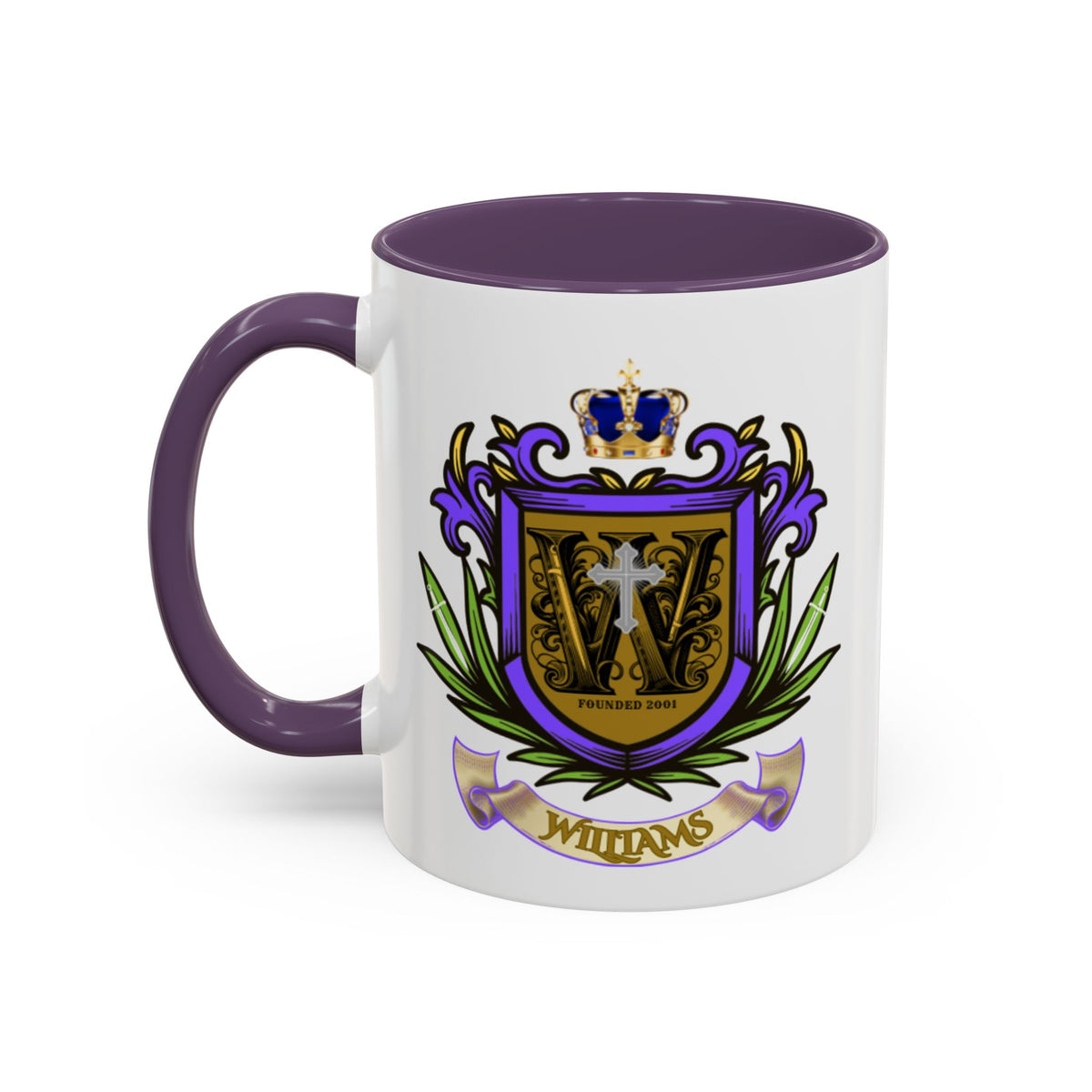 Williams’ Family Crest Coffee Mug — Custom Williams Coat of Arms Accent Mug (11/15oz)
